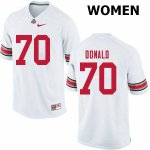 NCAA Ohio State Buckeyes Women's #70 Noah Donald White Nike Football College Jersey WMK0045OL